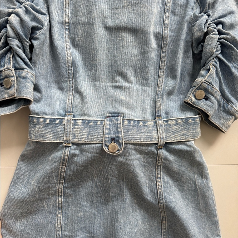 Alice + Olivia Light Blue Denim Mini Dress - Picture 9 of 10